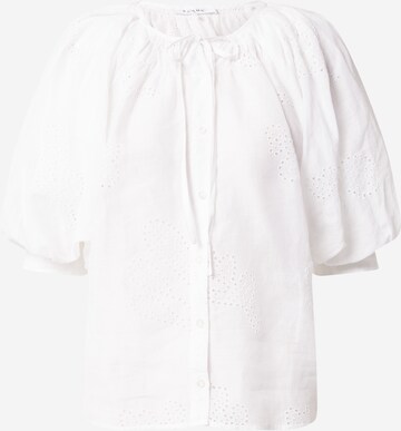 FRAME - Blusa 'EYELET' em branco: frente