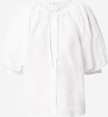 FRAME Bluse 'EYELET' i hvit: forside