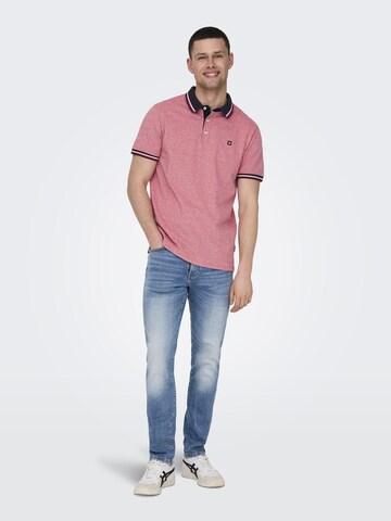 Only & Sons Shirt 'Fletcher' in Rood