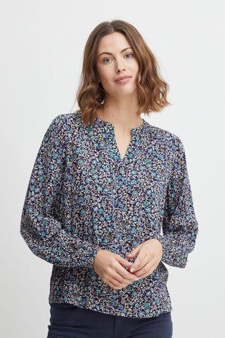 Fransa Blouse 'Silja' in Blauw: voorkant