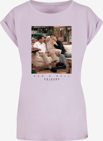 ABSOLUTE CULT Shirt 'Friends - Hug And Roll' in Purple: front