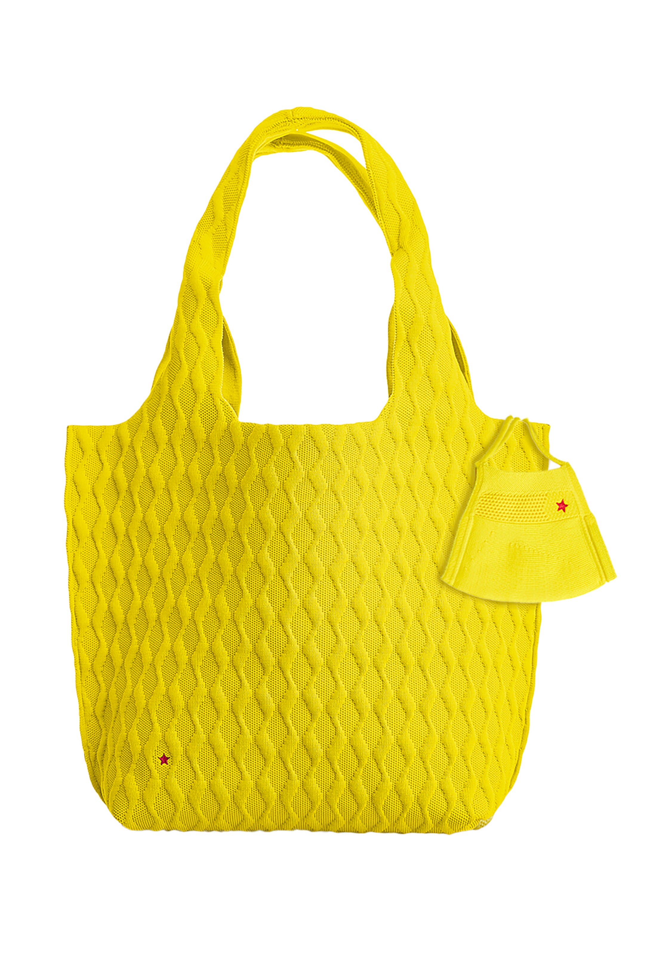 RedStars Handbag in Yellow: front