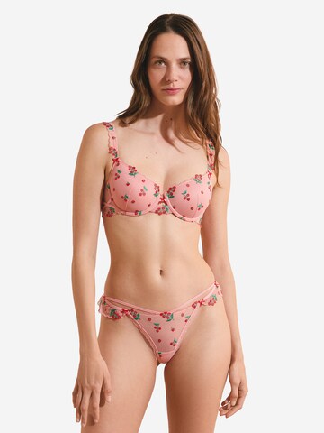 T-shirt Reggiseno 'Tomato Love' di ETAM in rosa