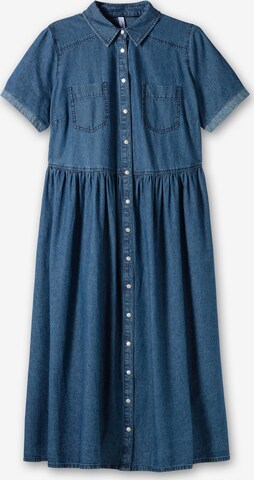 Robe-chemise SHEEGO en bleu : devant