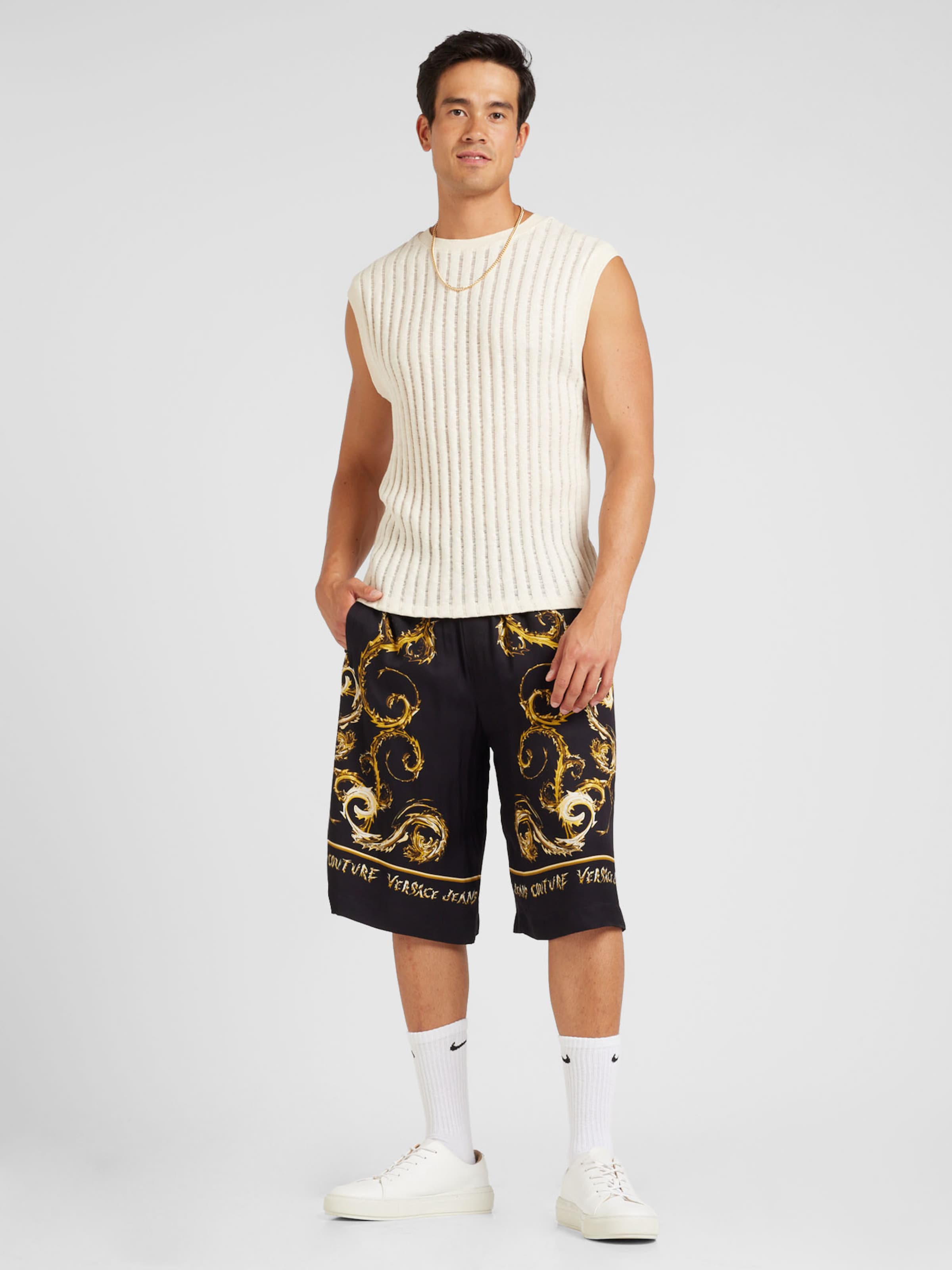 Versace Jeans Couture Loosefit Pantaloni in Nero ABOUT YOU