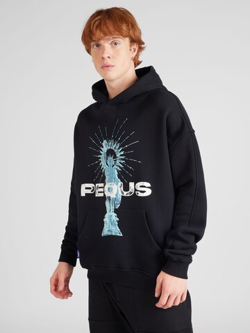 Pequs Sweatshirt 'Helios' in Black: front