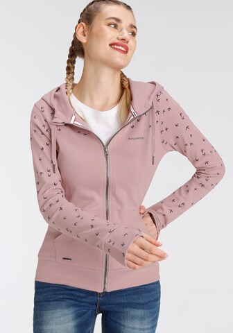 KangaROOS Sweatjacke in Pink: predná strana