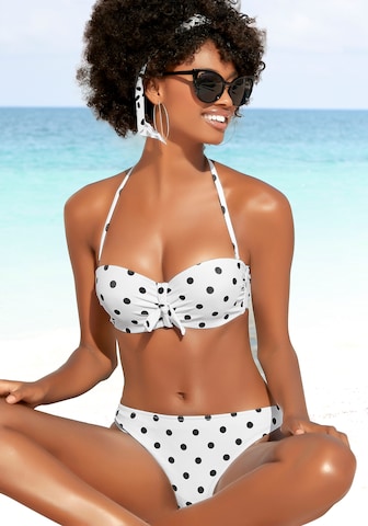LASCANA - Bandeau Top de bikini en blanco: frente