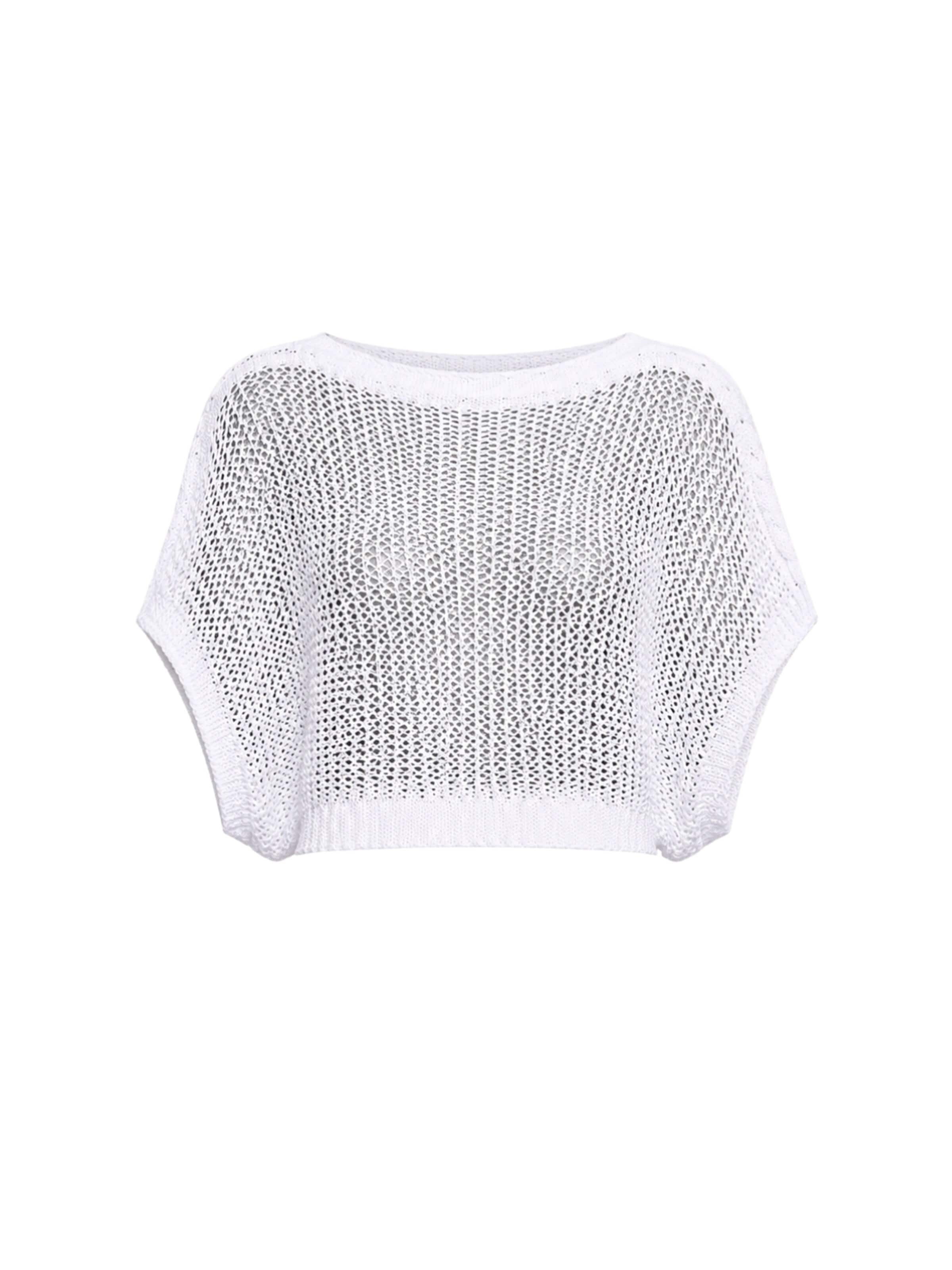 Süel knitwear Gebreide top 'Birthday' in Wit: voorkant