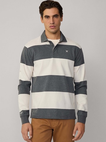 Hackett London Poloshirt 'Heritage Rugby' in Grau: Vorderseite