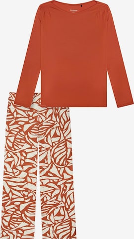 SCHIESSER Pyjama 'Selected Premium' in Orange: Vorderseite
