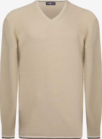 Pull-over Jimmy Sanders en beige : devant