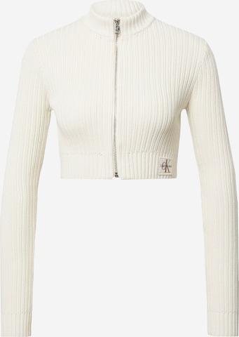 Calvin Klein Jeans Knit Cardigan in Beige: front