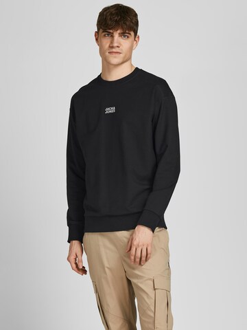 JACK & JONES Суичър в черно: отпред