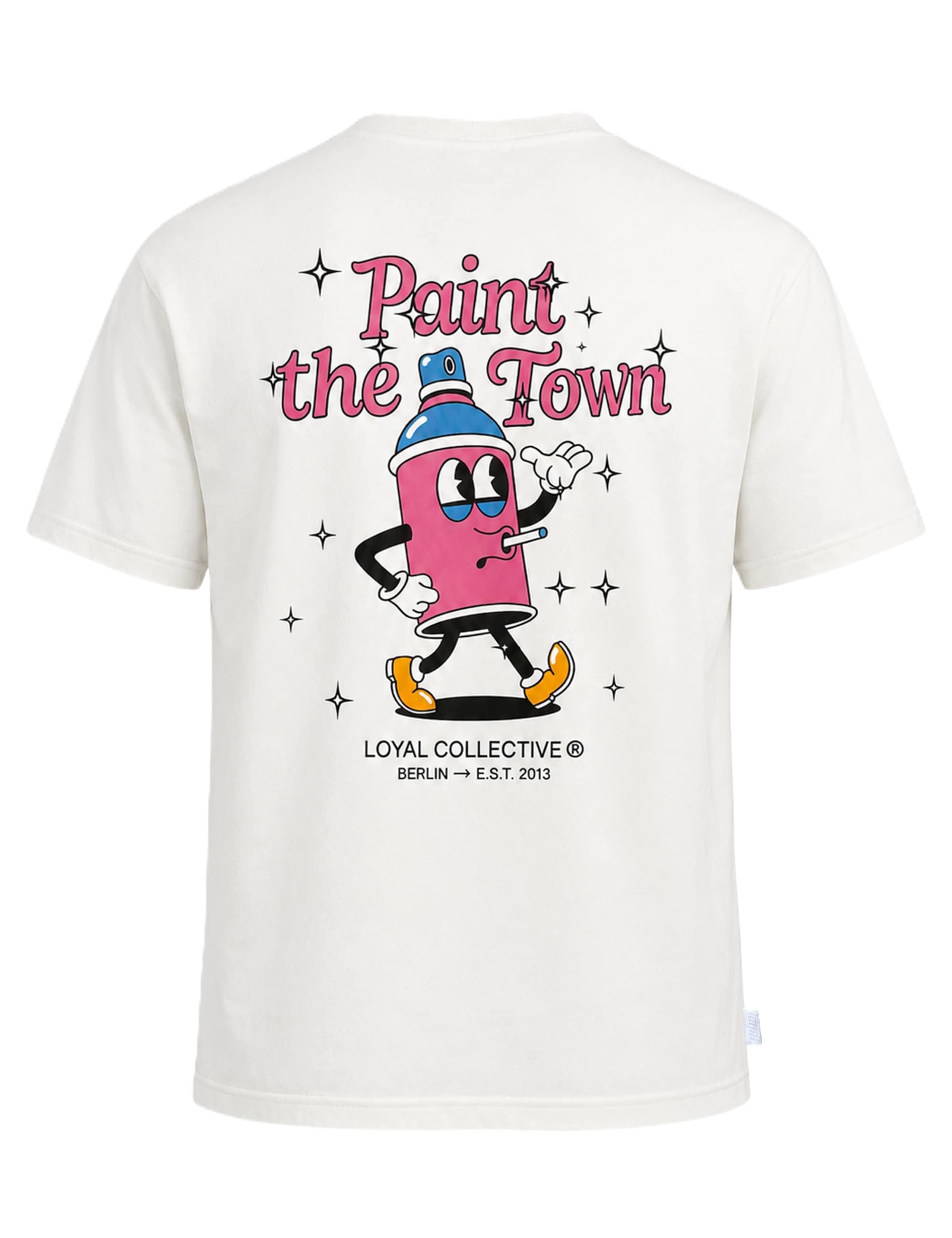 Loyal Athletics by Kontra K T-Shirt in Regular Fit Unisex mit Front & Back Print in Weiß