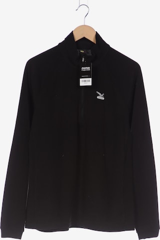 SALEWA Sweatshirt & Zip-Up Hoodie in M-L in Black: front
