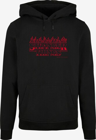 ABSOLUTE CULT Sweatshirt 'Stranger Things - Flames' in Black: front