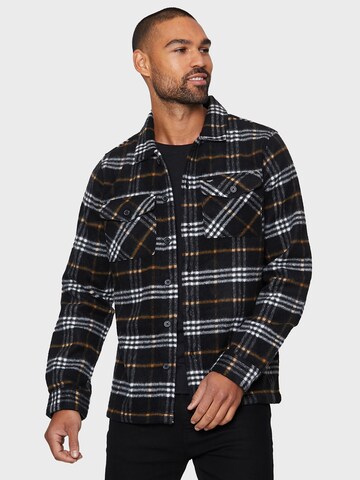 Threadbare Regular Fit Hemd 'Saint Christopher' in Schwarz: Vorderseite