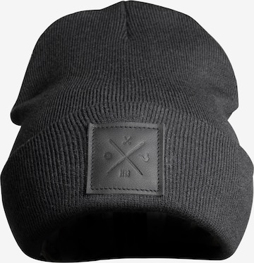 Manufaktur13 Mütze 'Rough' in Schwarz: Vorderseite