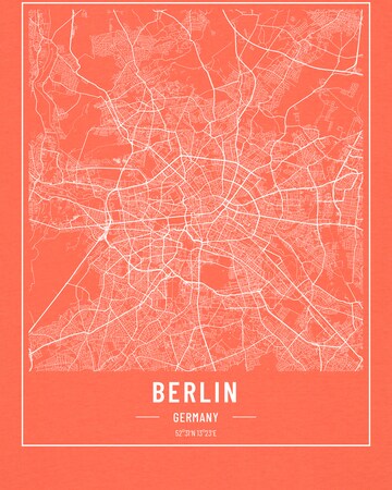Watapparel Shirt ' City maps Berlin Landkarte ' in Orange
