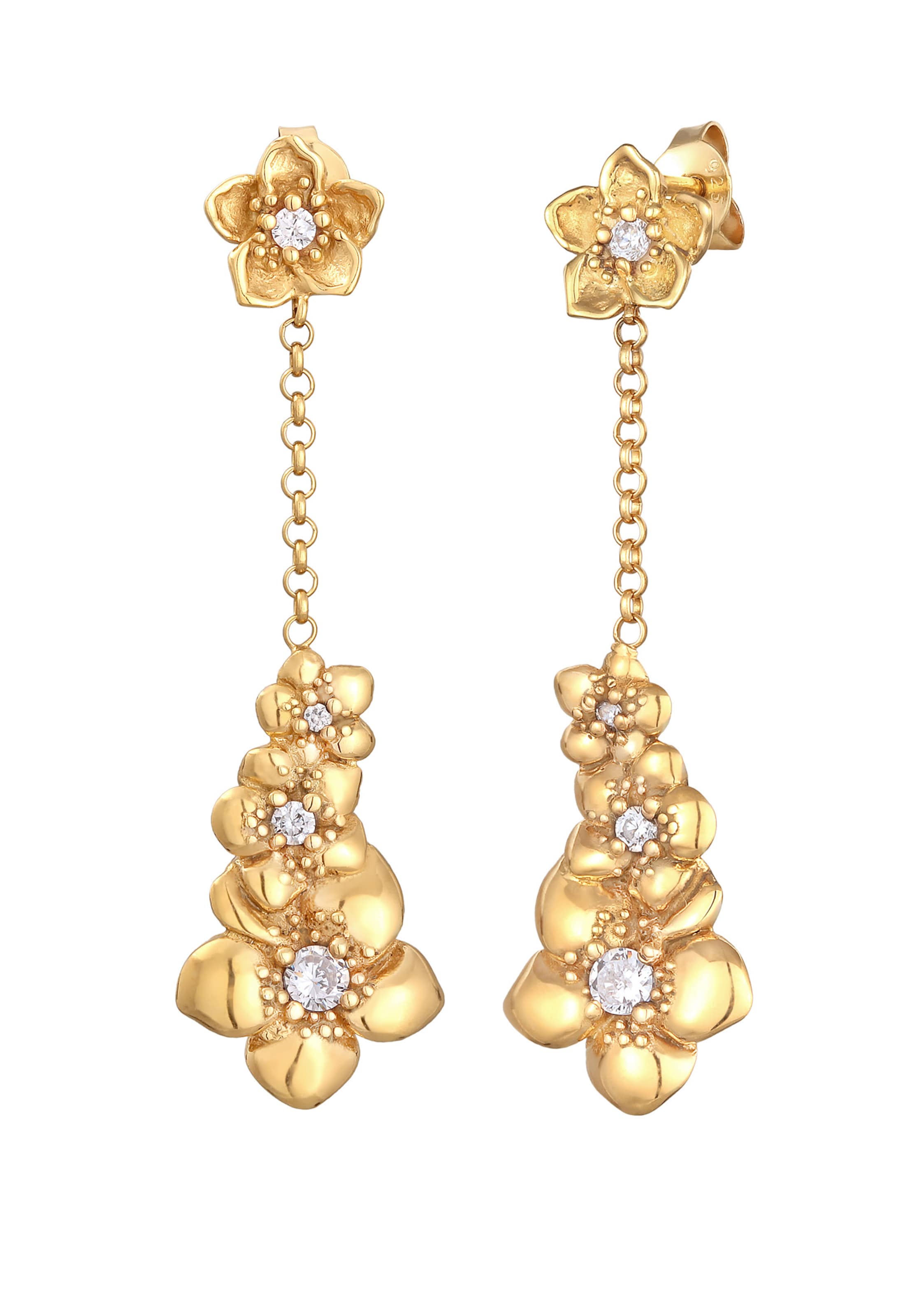 ELLI Oorbellen 'Blume' in Goud: voorkant