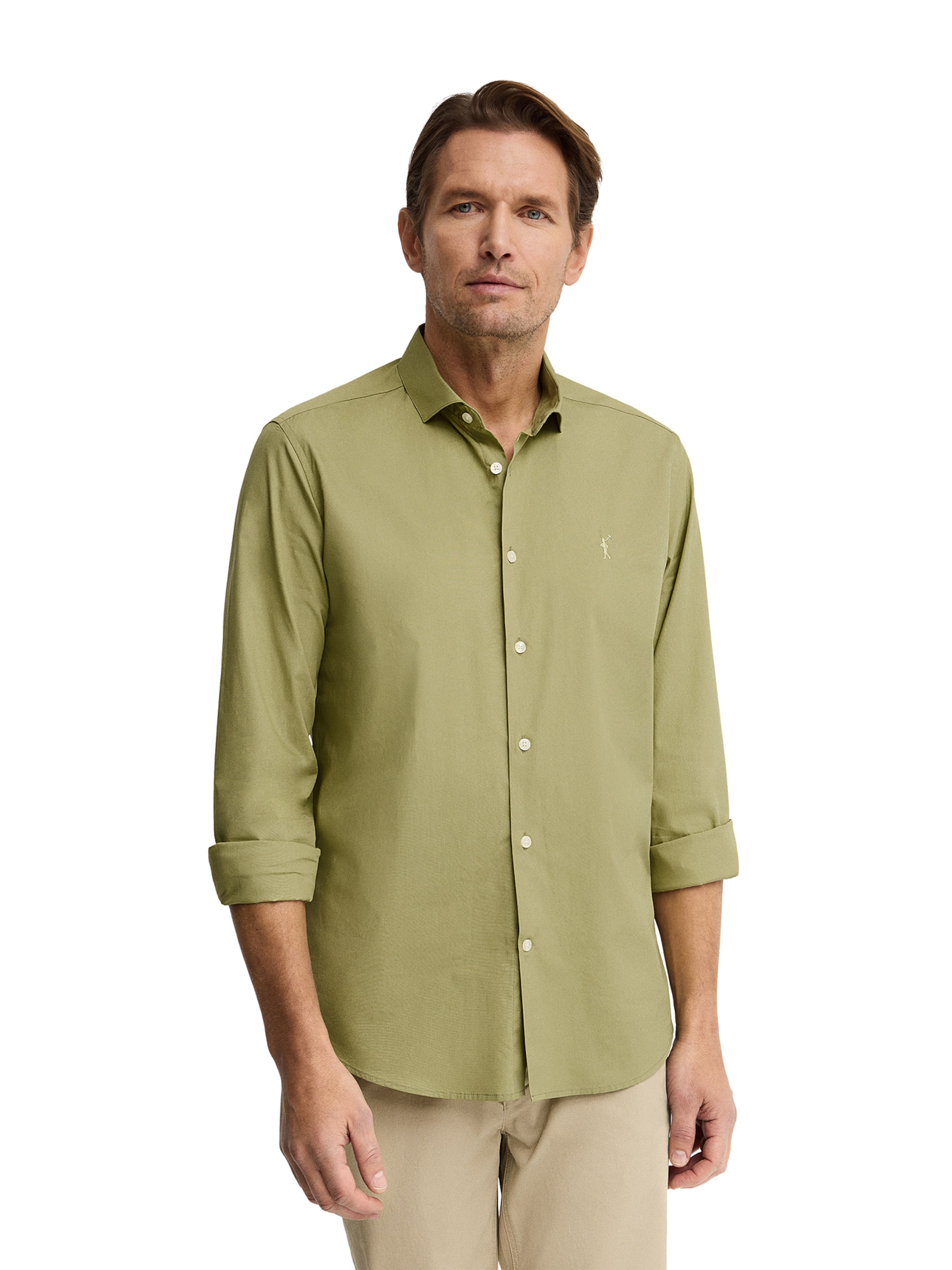 Polo Club Regular Fit Hemd in Grün: Vorderseite