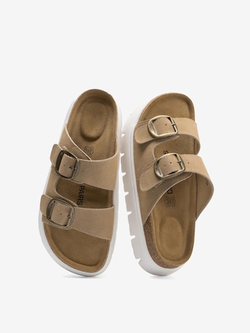 Sandales 'Damen-Plateausandalen mit Keilabsatz und Fußgewölbeunterstützung' Dream Pairs en beige