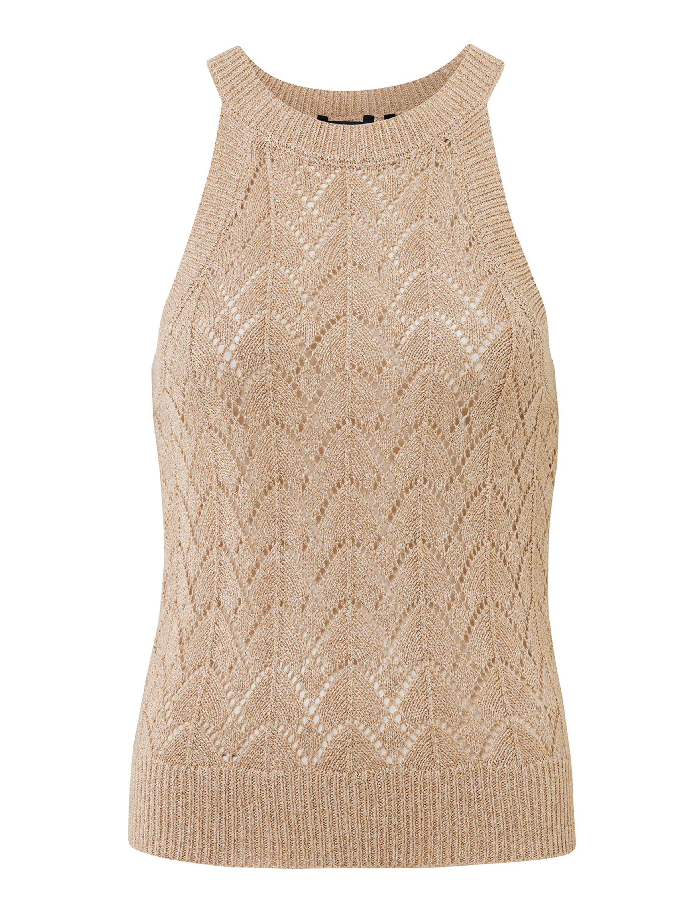 Top brodat de la MEXX pe bej: față