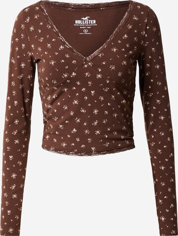 T-shirt HOLLISTER en marron : devant