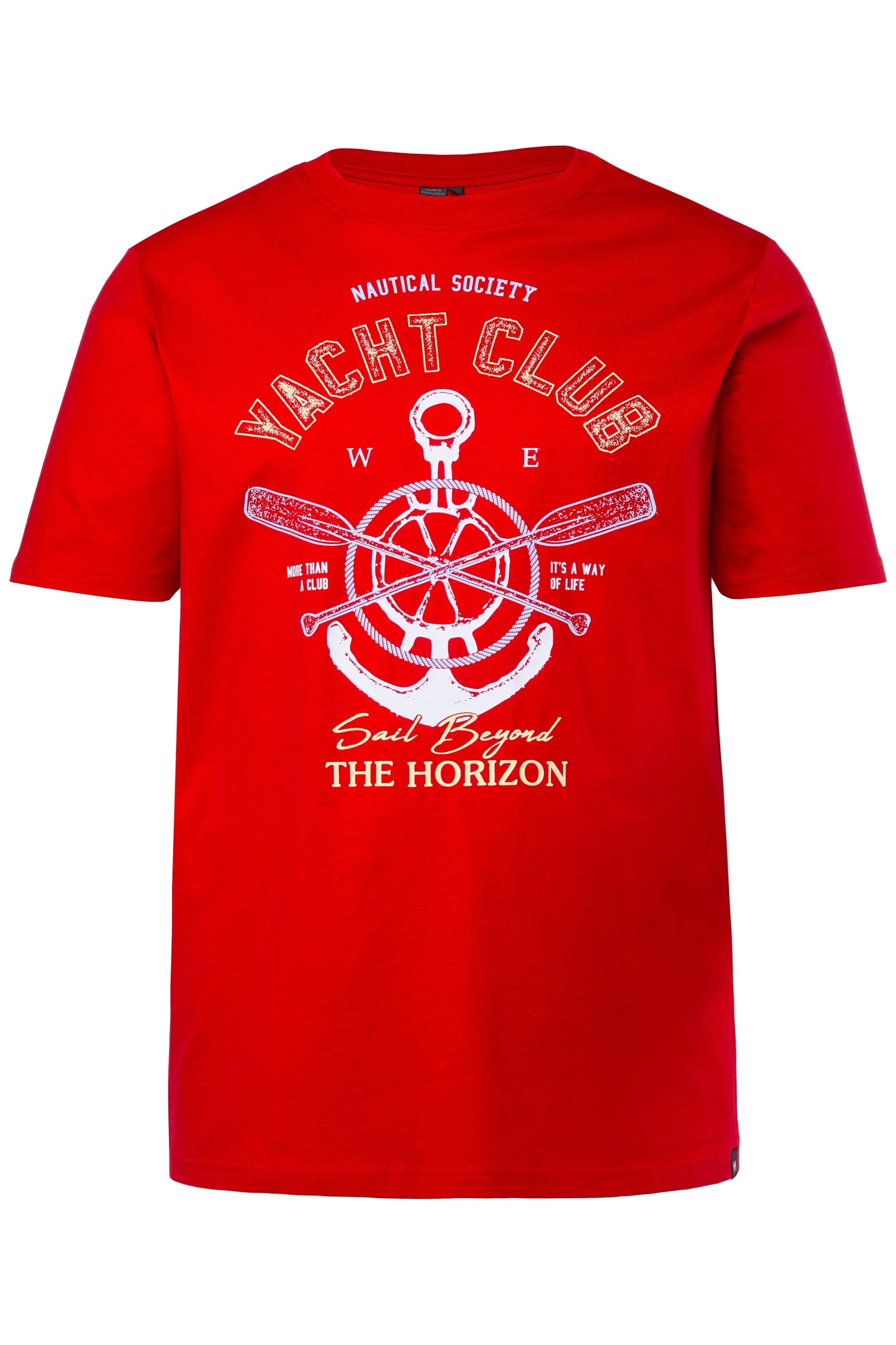 Men Plus T-Shirt in Rot: Vorderseite