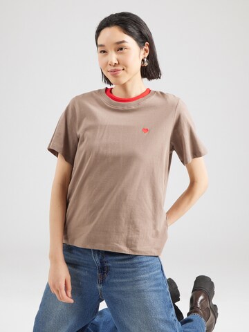 JDY - Camiseta 'JDYPISA' en marrón: frente