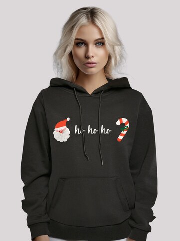 F4NT4STIC Sweatshirt 'Weihnachten Ho Ho Ho' in Black: front