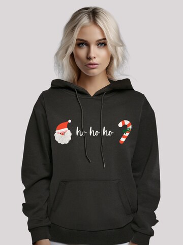 Sweat-shirt 'Weihnachten Ho Ho Ho' F4NT4STIC en noir : devant