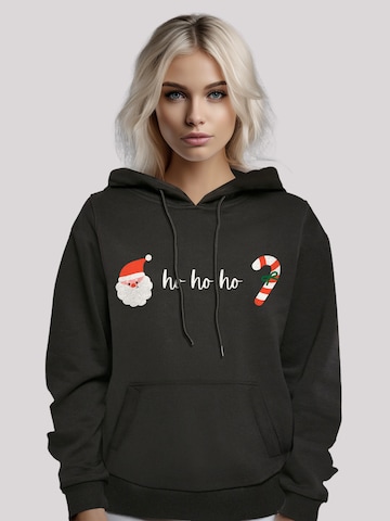 F4NT4STIC Sweatshirt 'Weihnachten Ho Ho Ho' in Schwarz: predná strana