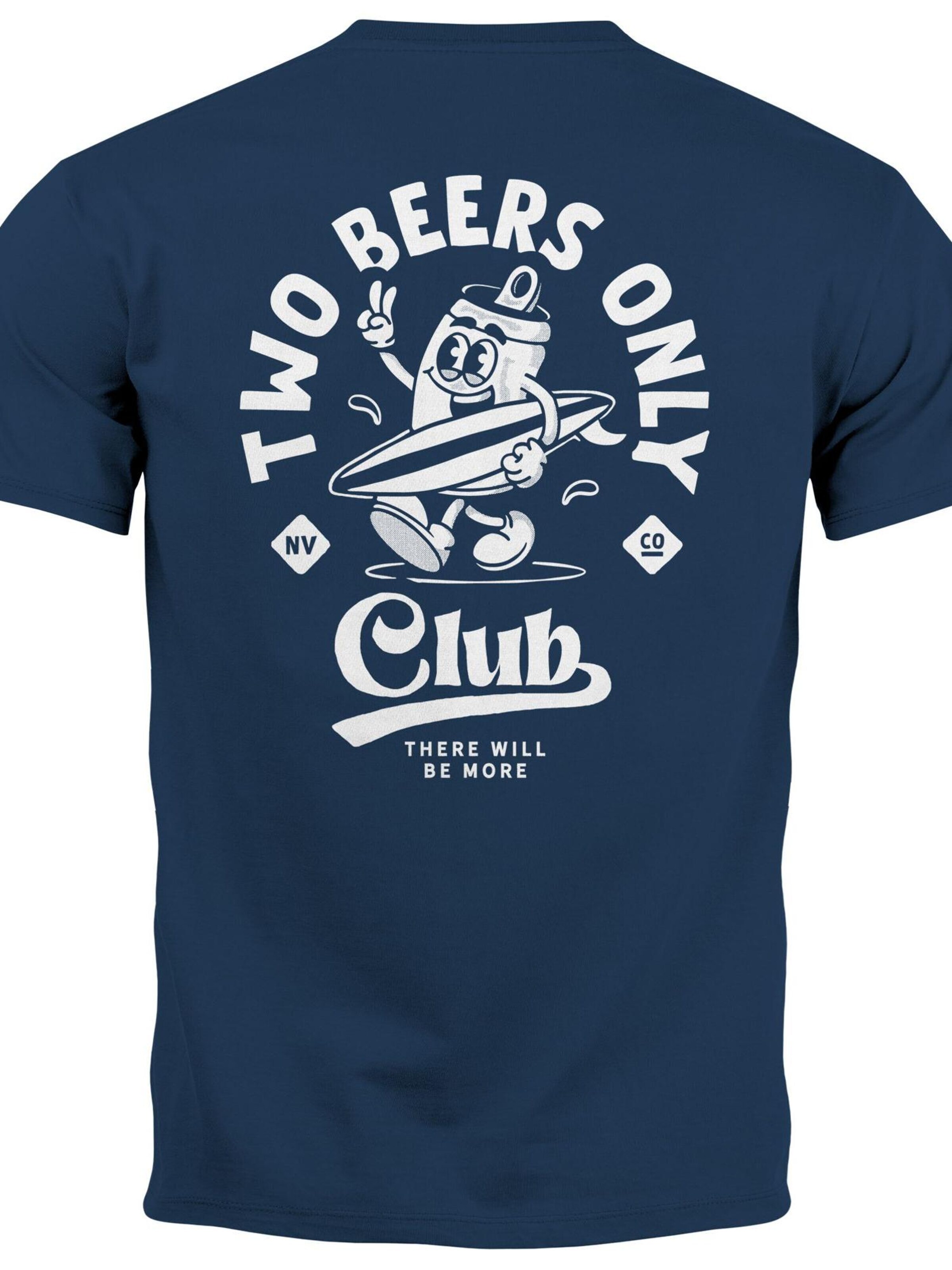Neverless Shirt 'Two Beers only' in Blue