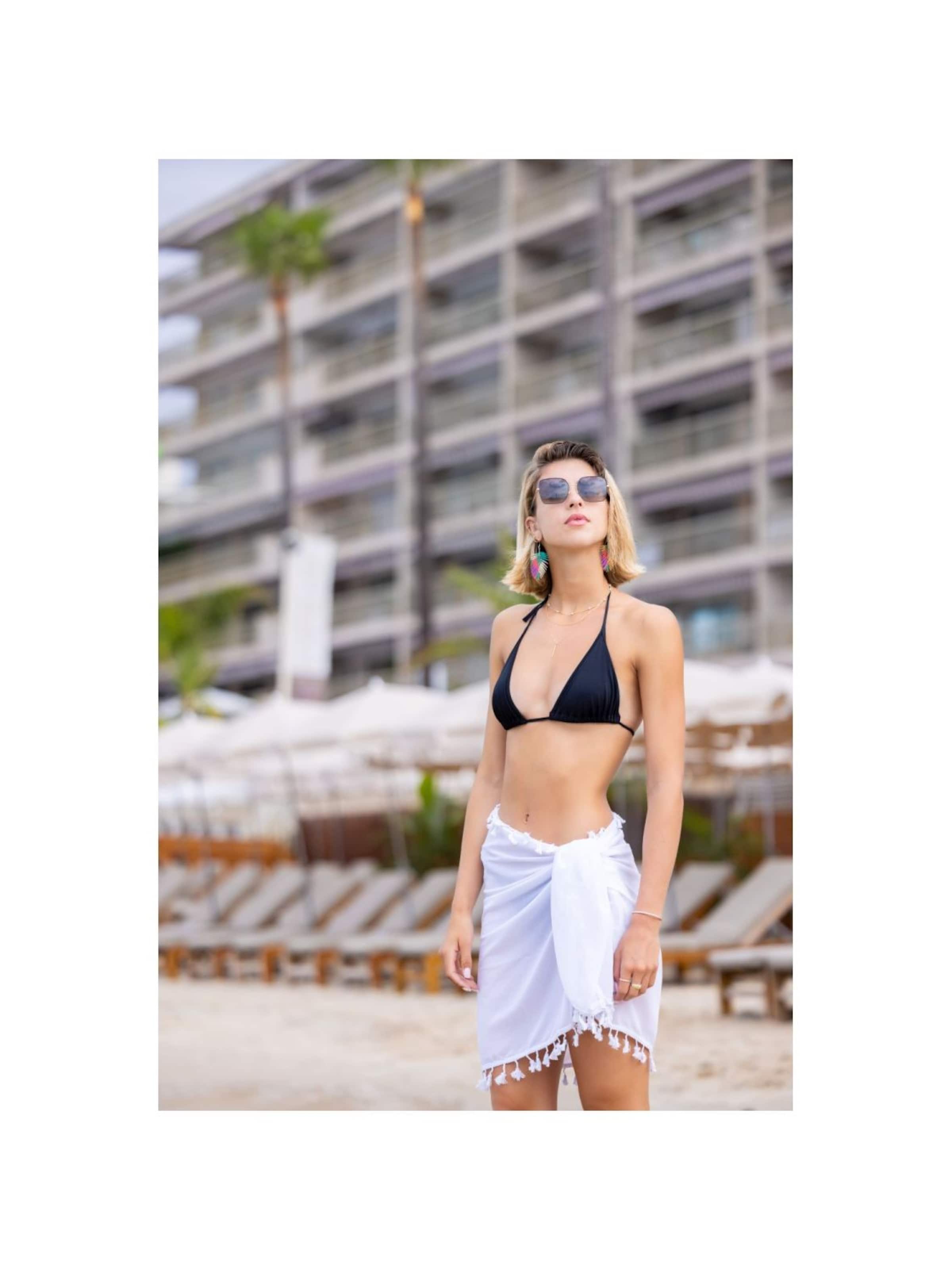 alberto cabale - Falda 'FRINGES' en blanco