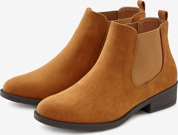 LASCANA Chelsea boots in Brown
