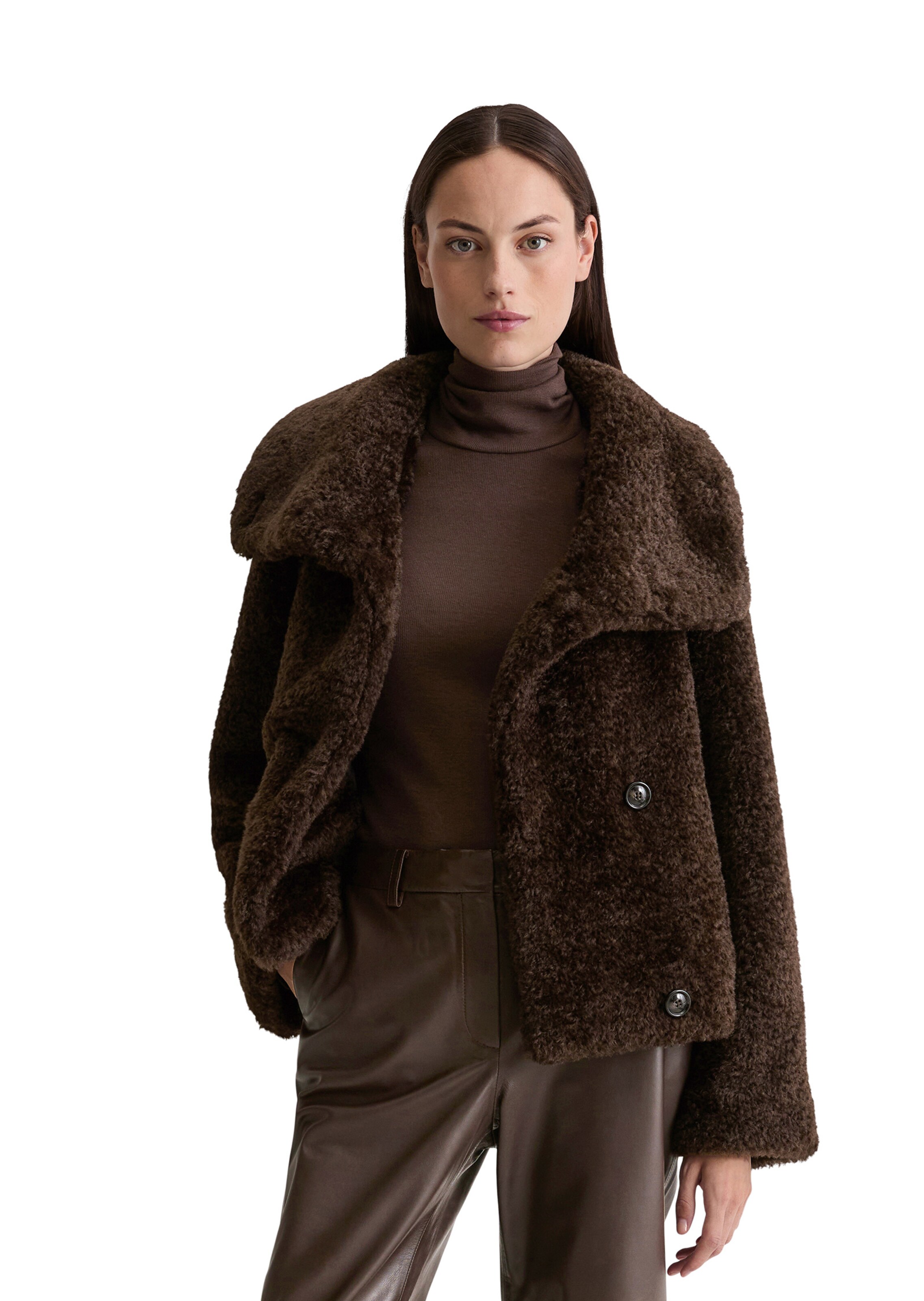 Marc O'Polo Tussenjas in Bruin: voorkant