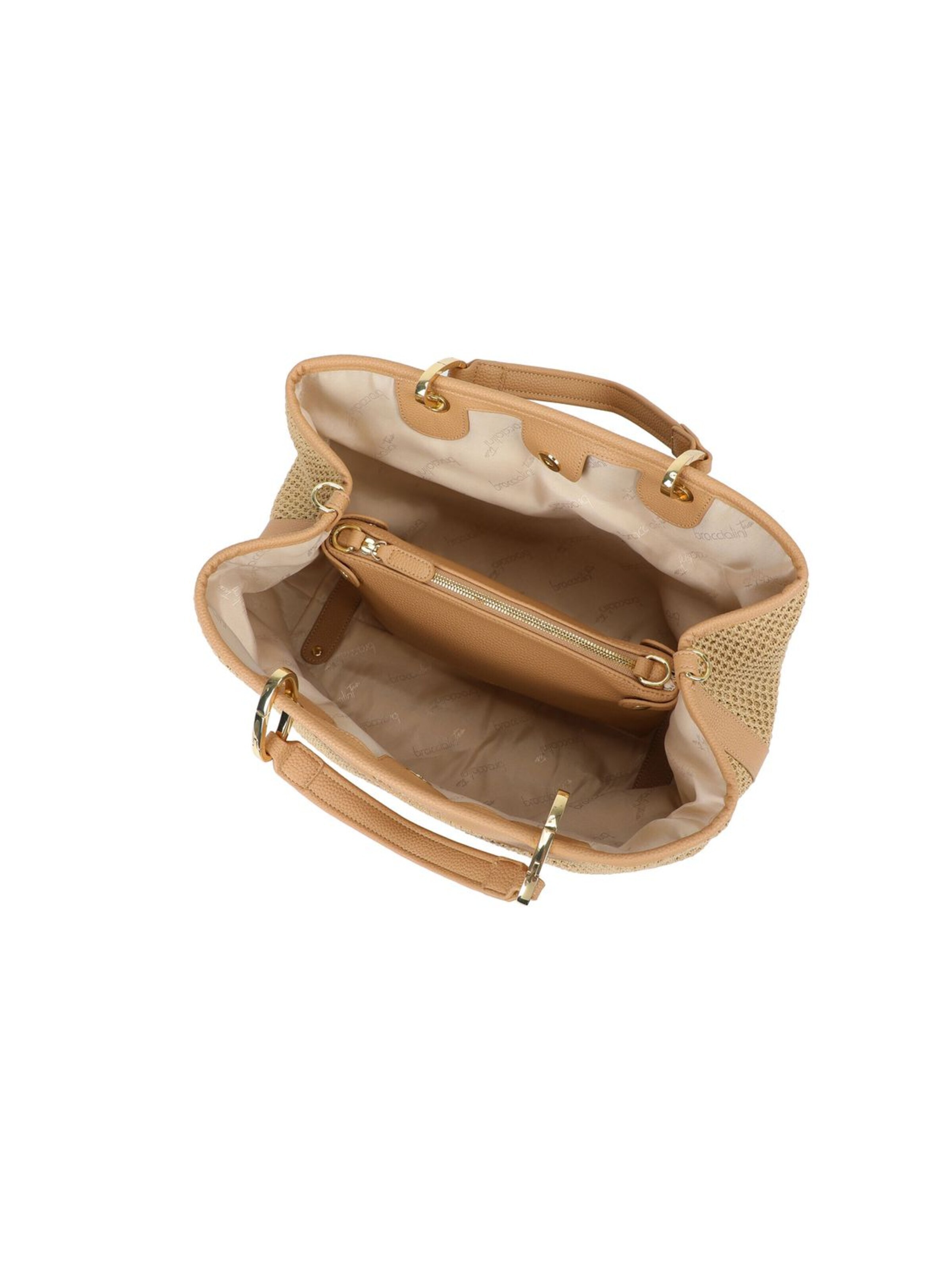 Braccialini Handbag 'Beth Tricot' in Beige