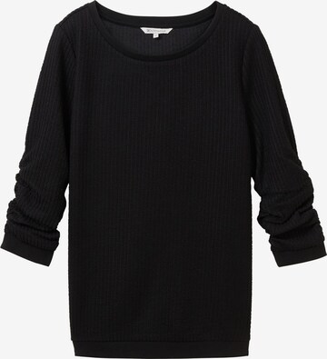 TOM TAILOR DENIM Sweatshirt in Schwarz: predná strana