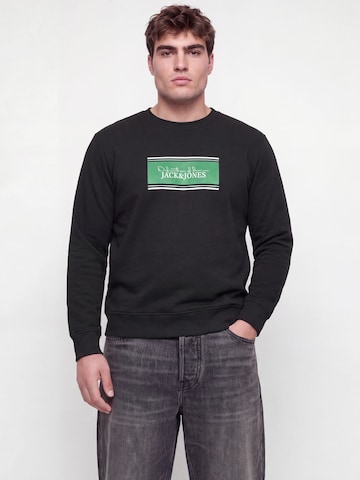 Felpa 'JJBuster' di Jack & Jones Plus in nero: frontale