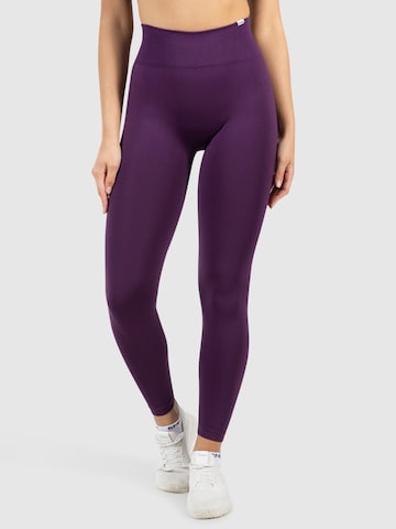 Smilodox Skinny Sports trousers 'Amaze Scrunch Pro' in Purple: front