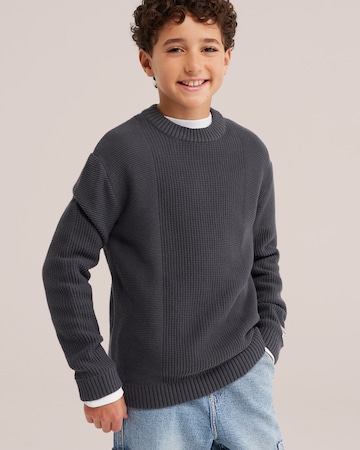 Pull-over WE Fashion en gris : devant