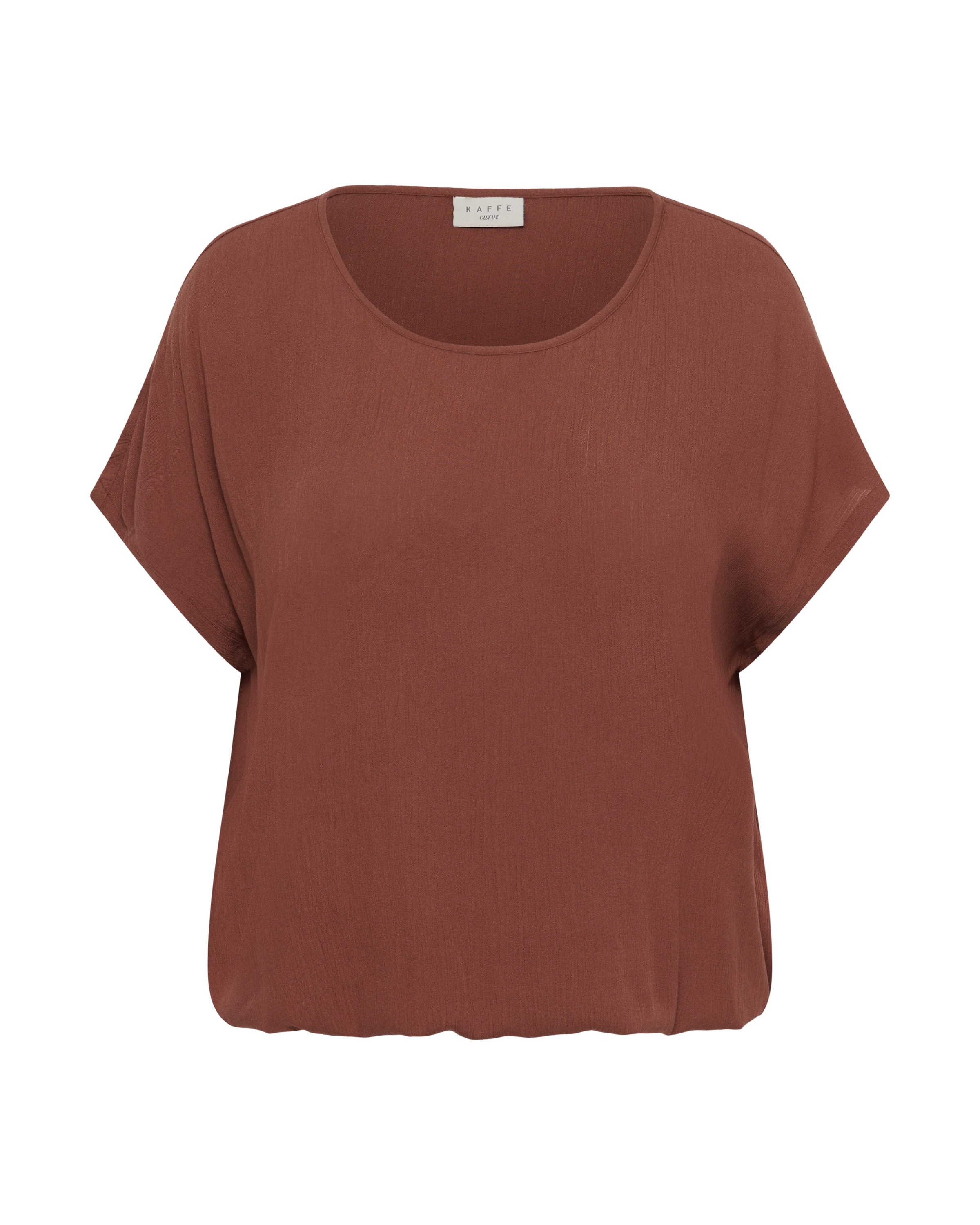 KAFFE CURVE Bluza | rjava barva: sprednja stran