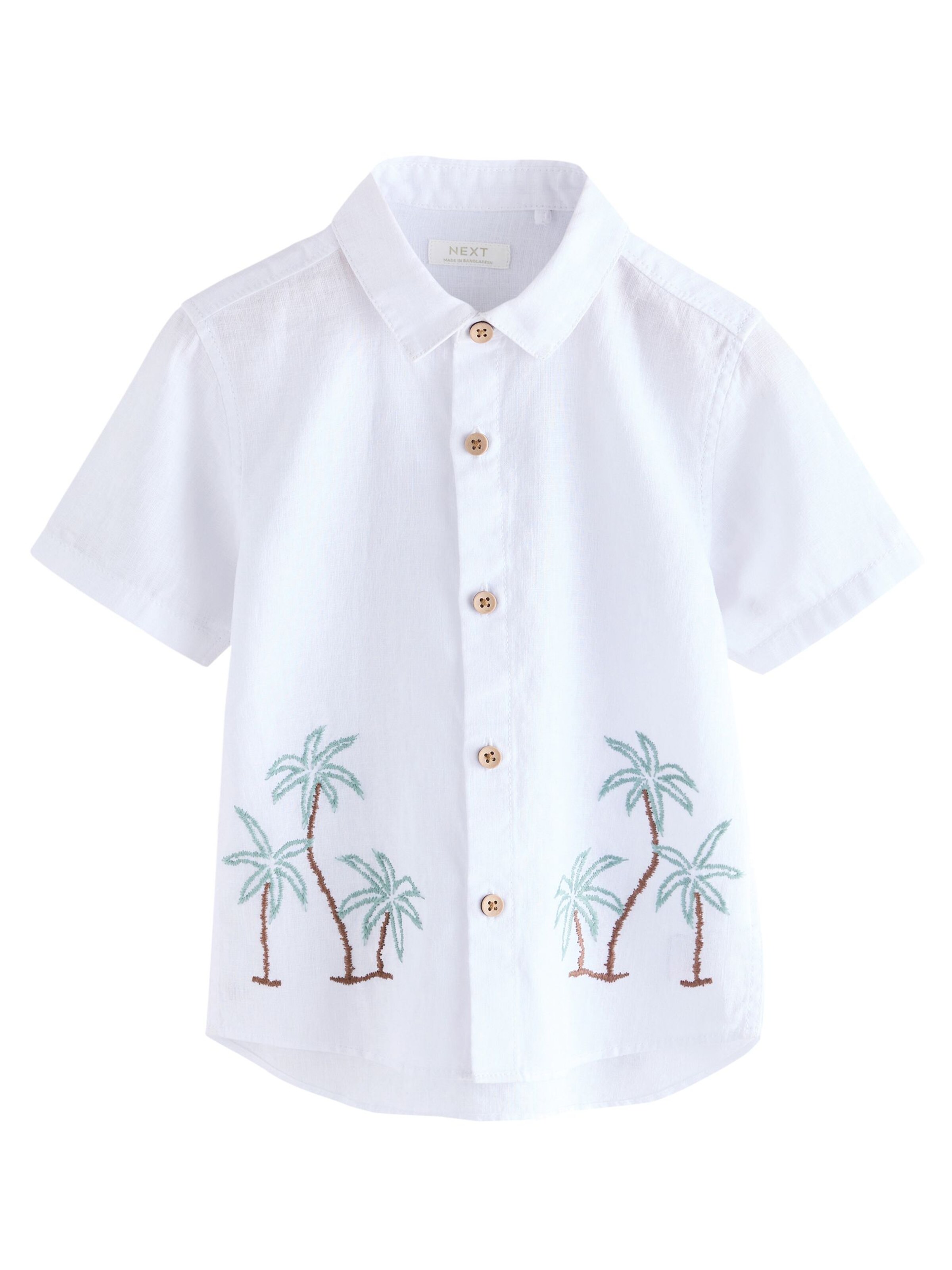 Next Regular fit Риза в бяло: отпред