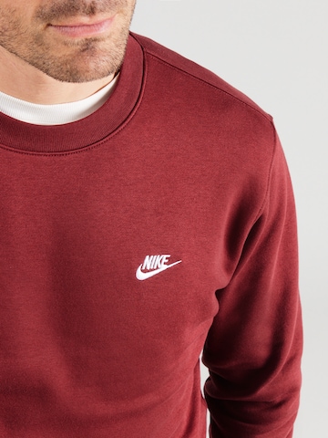 Nike Sportswear Sweatshirt 'CLUB' in Red