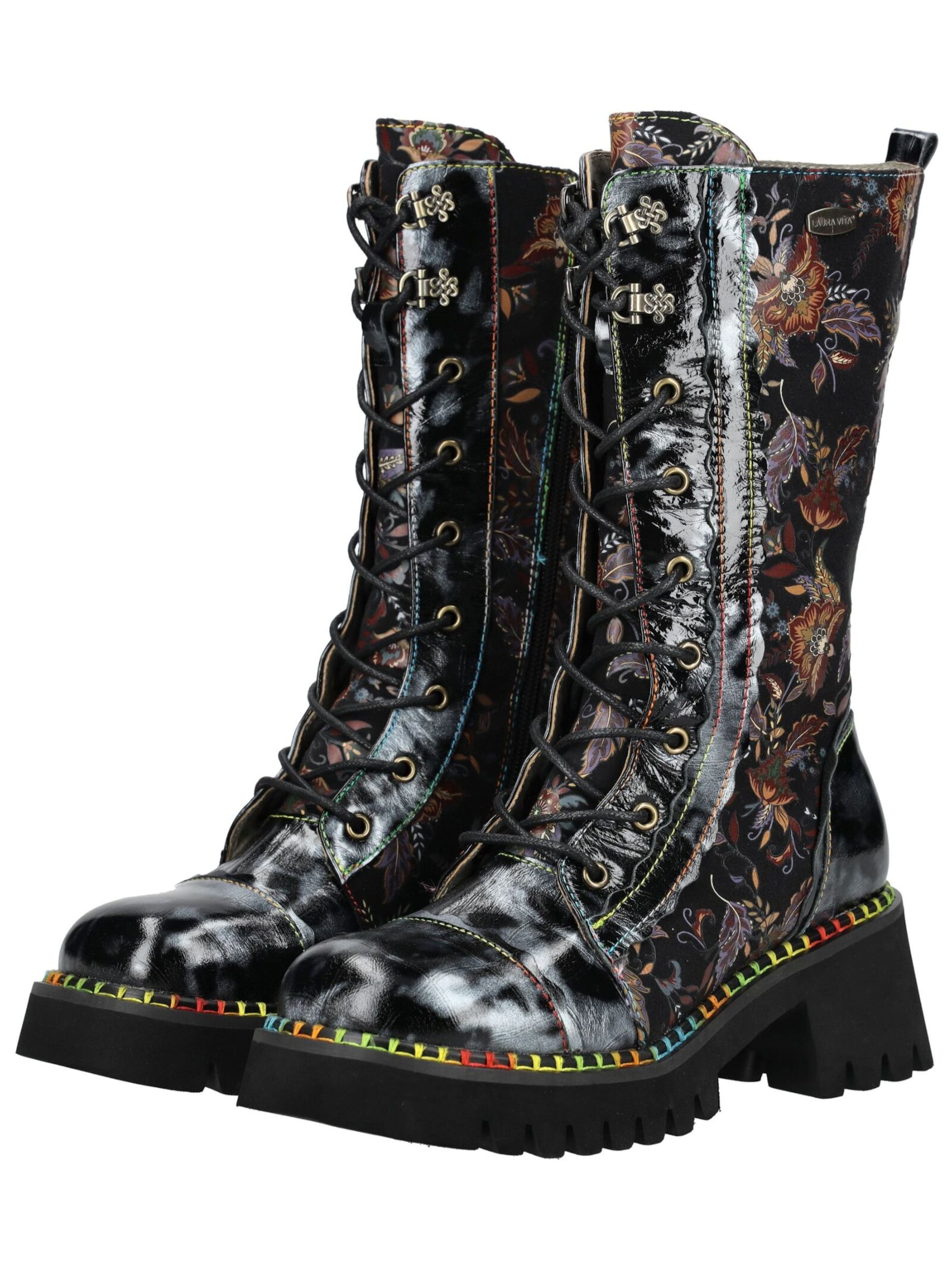 Bottes à lacets Laura Vita en noir