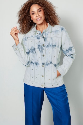 MIAMODA Between-Season Jacket in Blue: front