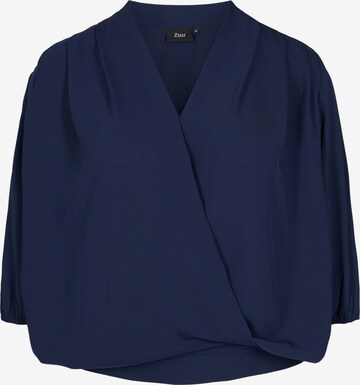 Zizzi Blouse 'Luby' in Blauw: voorkant