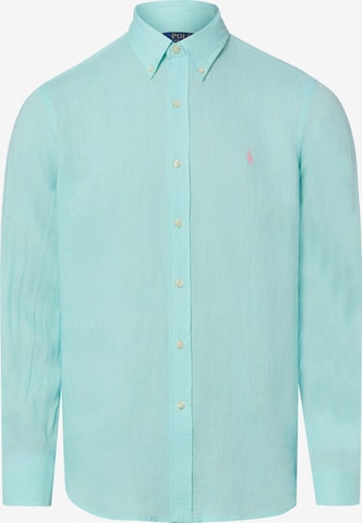 Coupe regular Chemise Polo Ralph Lauren en bleu : devant